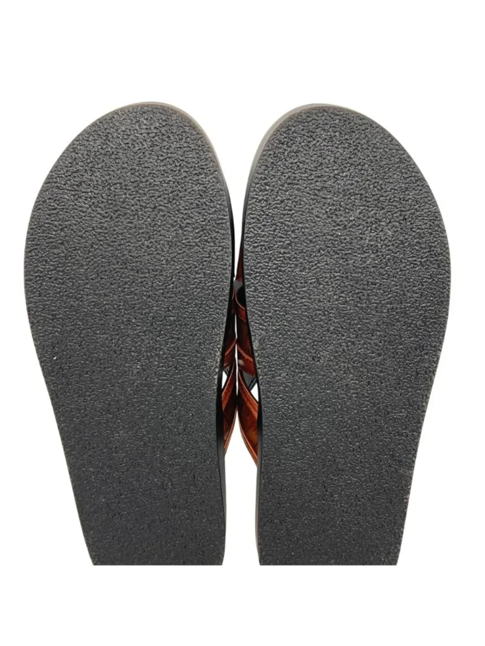 Stacy Adams Faux Crocodile Crossband Slides Sandals Mens Size 9M Brown Black NEW